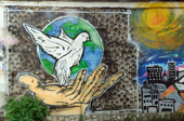 граффити голубь