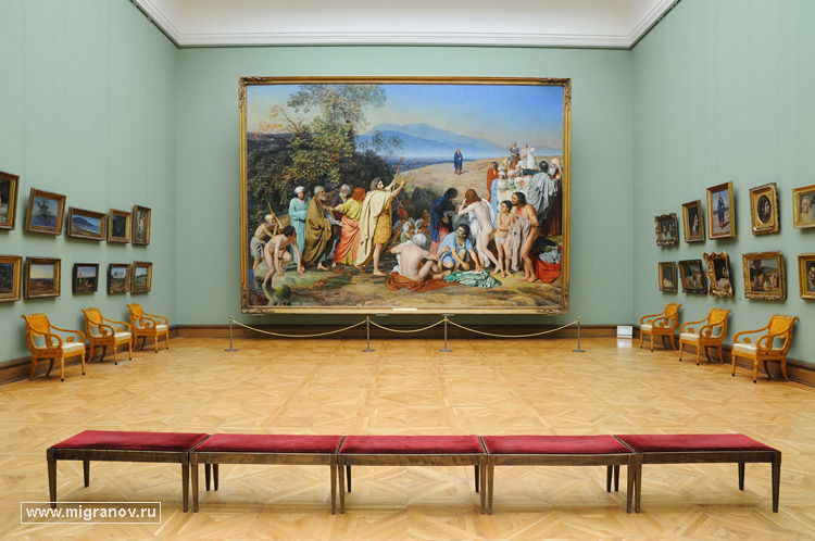 Зал Иванова, фото картины Явление Христа народу в Третьяковской Галерее